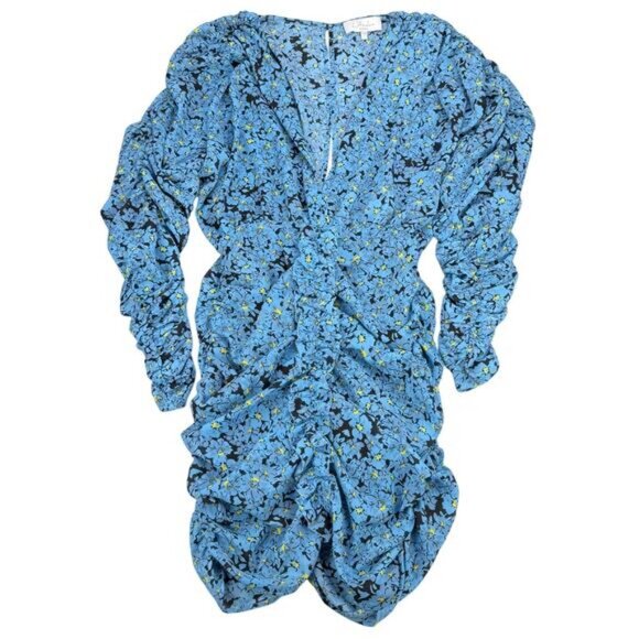 L'Academie Nicoletta Mini Dress in Blue Floral - Picture 4 of 8